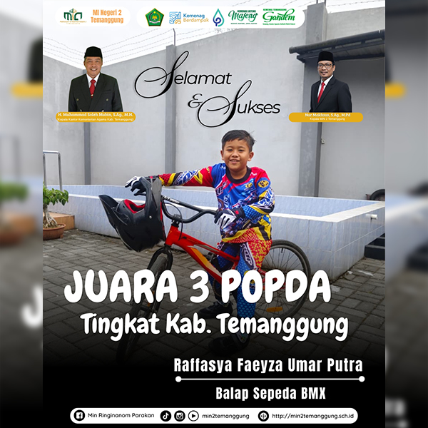 Juara 3 POPDA balap sepeda